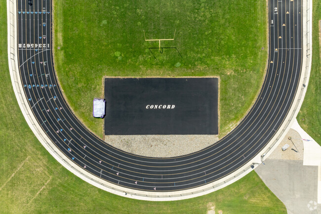 The track at Concord High School bears the town name.