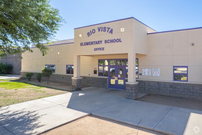 Entering the heart of learning at Rio Vista Elementary School in Avondale.