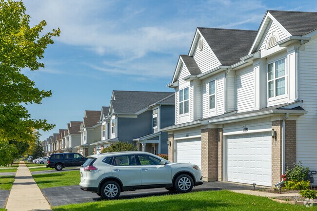 You'll find an array of townhouses in Heatherstone all with attached garages.