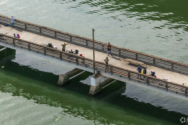 Fishing is one of many things you can do in the pier at the regional shoreline.