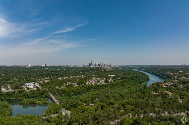 West Lake Hills features wooded hills and natural scenery near Austin.