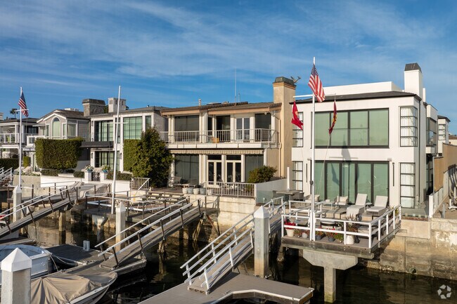 The Bayfront homes on Lido Isle offer breathtaking views of Newport Harbor's serene waters.