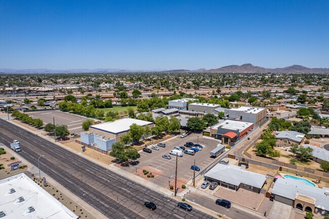 Marvel at the aerial view capturing the essence of Heritage Academy Pointe JH/HS in Phoenix.