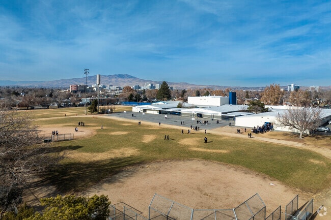 Downtown Reno can be seen within a close proximity to Vaughn Middle School.