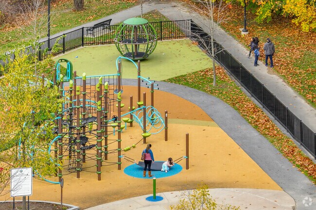 Parents bring their children to enjoy the expansive playground at Choate Park in West Medway.