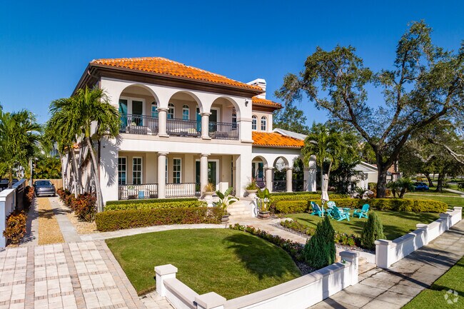 Spanish Revival homes in Bayshore, Florida add a unique flair of style to the area.