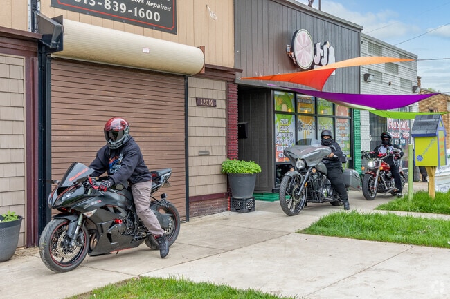 Motorcycles and custom cars are popular in Denby.