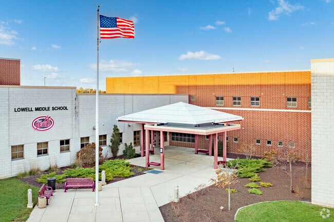 Lowell Middle School serves students from nearby towns, including West Creek.