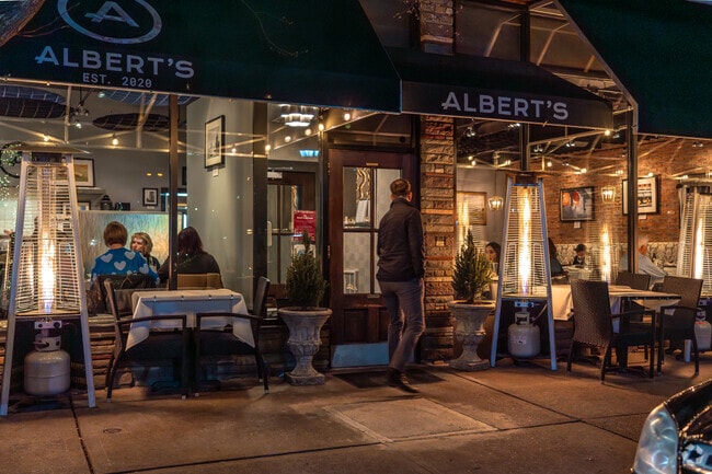 Albert's Ho-Ho-Kus is a bistro that is open late with outdoor seating in the warmer season.