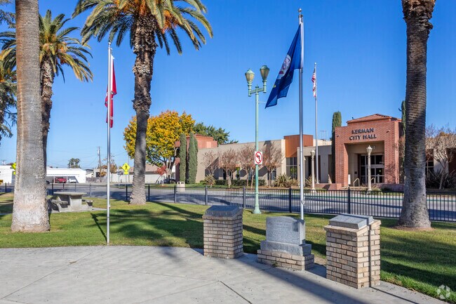 Plaza Veteran's Park hosts memorials to veterans from the Kerman area.