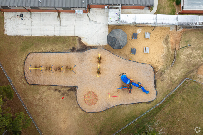 Dallas Elementary School's campus comes equipped with vibrant playgrounds.