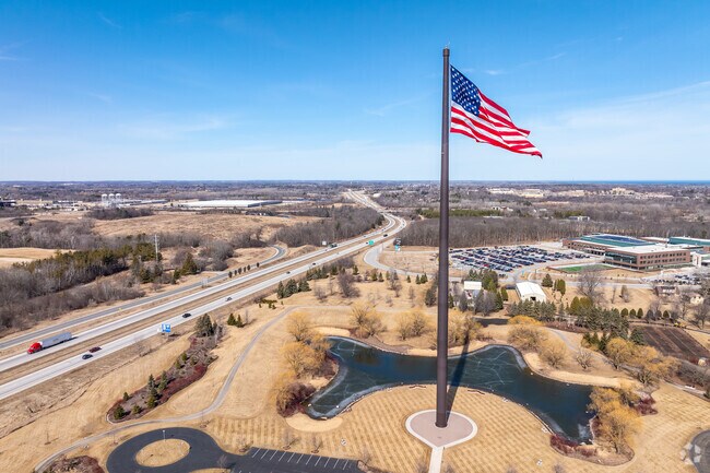 I43 runs past one one of Sheboygans landmarks, the tallest flagpole in the US.