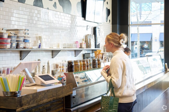 Residents at University Center can visit The Yard for shakes and ice cream desserts.
