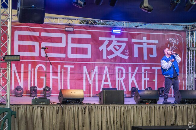 The stage at 626 Night Market is always bumping with live performances.
