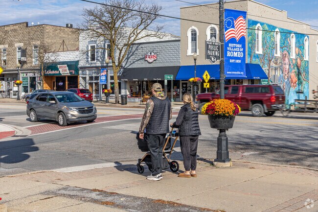 Romeo's Main Street has a wide variety of shops and eateries and is easily walkable.