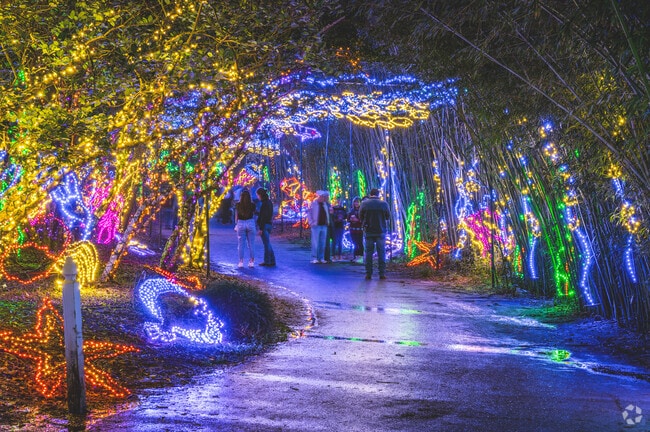 Bellingrath Gardens and Home isn't too far from Bayside and hosts an annual light display.