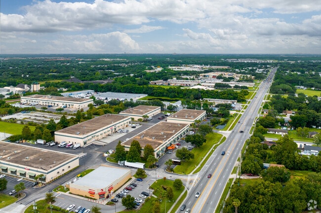 Aerial view of The Vine Christian Academy in North Kissimmee