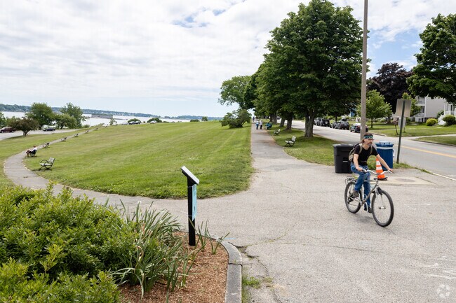 Folks like to get their exercise on the Eastern Promenade in East End.