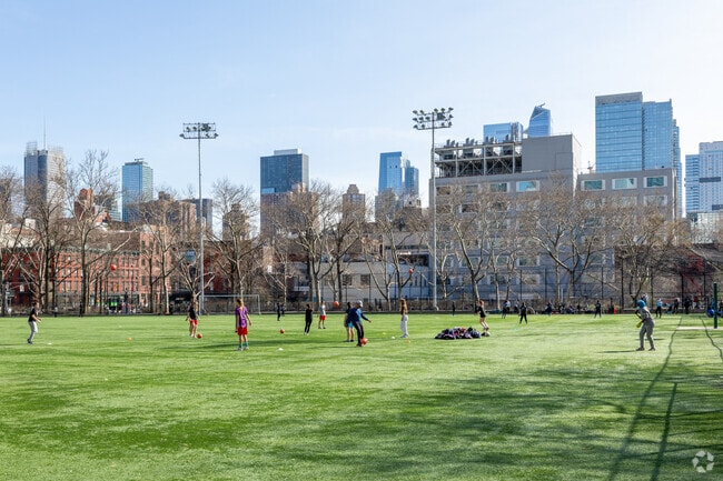 There is plenty of green space for recreation at DeWitt Clinton Park.