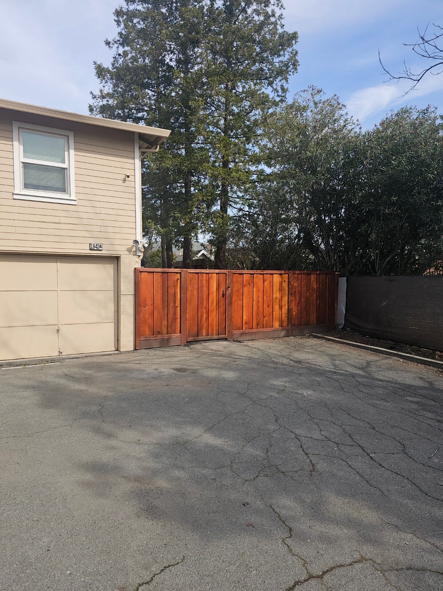 Garage and front gate