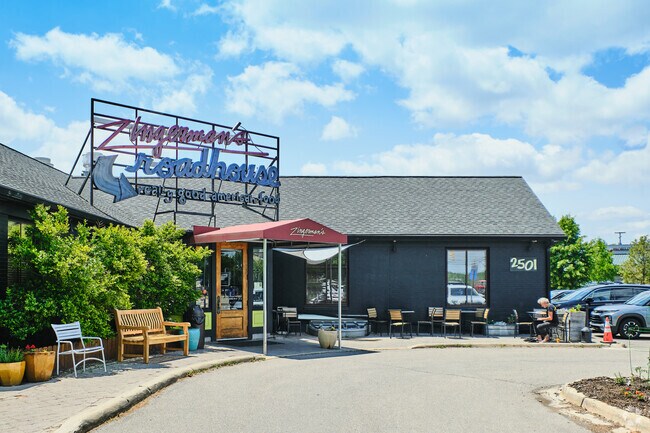 Zingerman’s is an Ann Arbor landmark, near Liberty Glen, serving massive, flavorful sandwiches.