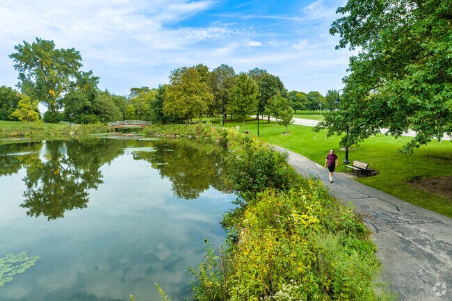 Lake Harriet Park contains one of Hawthorne Hill's two sizable lakes.