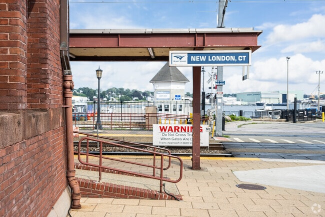 Downtown New London features one of the few Amtrak stops along the North East corridor line.