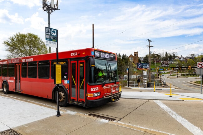The south busway is an easy way to get from Overbrook to downtown Pittsburgh.