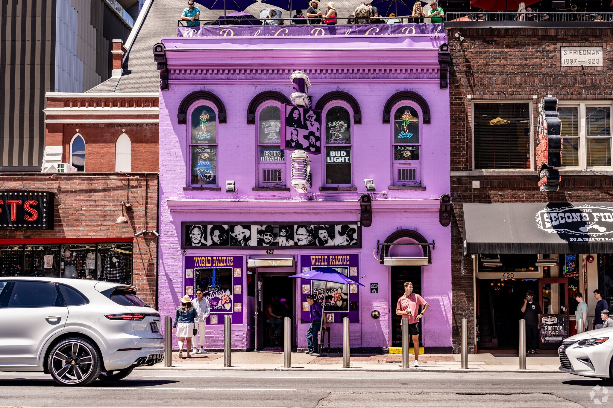 Tootsies is a famous historic bar located near the Riverfront neighborhood.