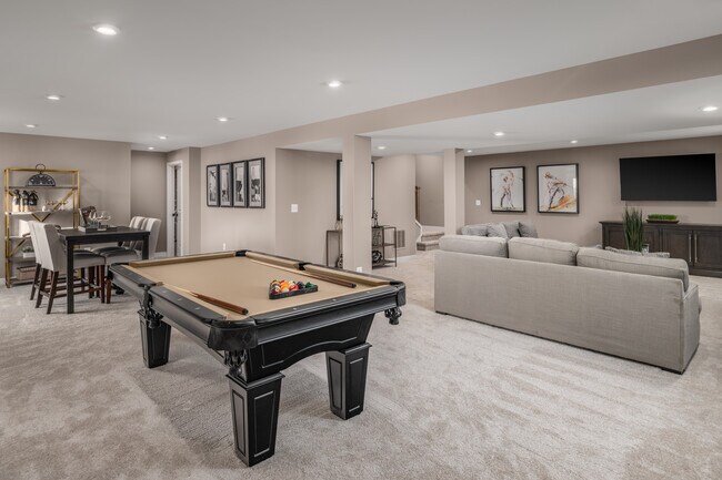 Game day, movie night, sleepovers – your finished basement is ready for it all! Enjoy extra comfort and a whole new level of living included with your new home. Schedule a visit!
