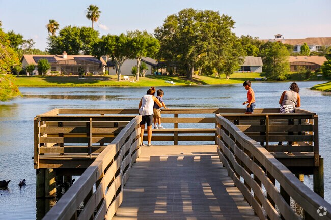 Eagle Park features a large dock overlooking the lake with plenty of wildlife to observe.