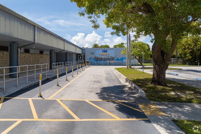 The Jensen Beach Elementary student drop-off zone.