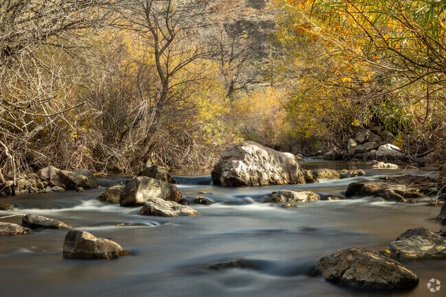 A river runs near Canyon Trailhead in East Bench.