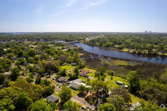Aerial view of downtown Jacksonville from Riverview