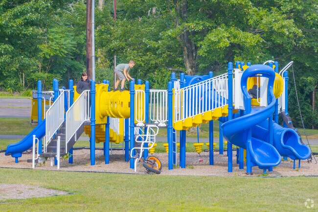 The newer playground at Tower City Park in Muir is popular with the local kids.