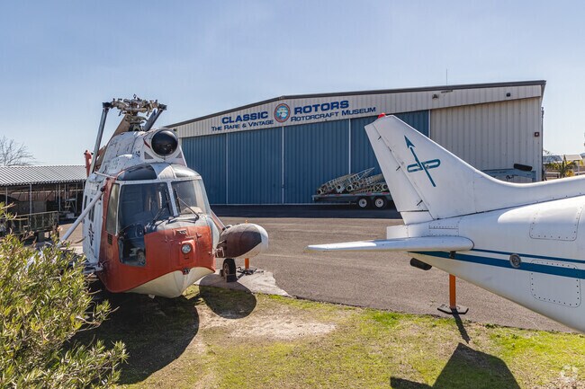 Classic Rotors Museum features vintage aircraft and is located in the Ramona Airport complex.