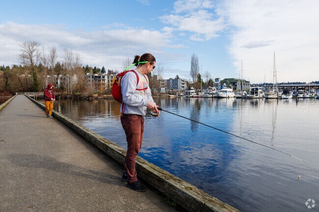 Fishing is a popular pastime at Log Boom Park in Northlake Terrace.