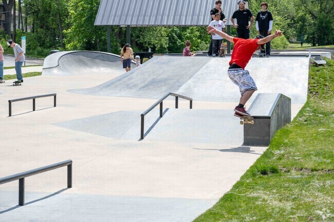 Lan-Oak Park District Skate & Bike Park hosts local skating enthusiasts.