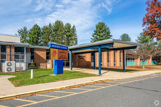 Port Colden Elementary School has a very attractive entrance in Washington, NJ.