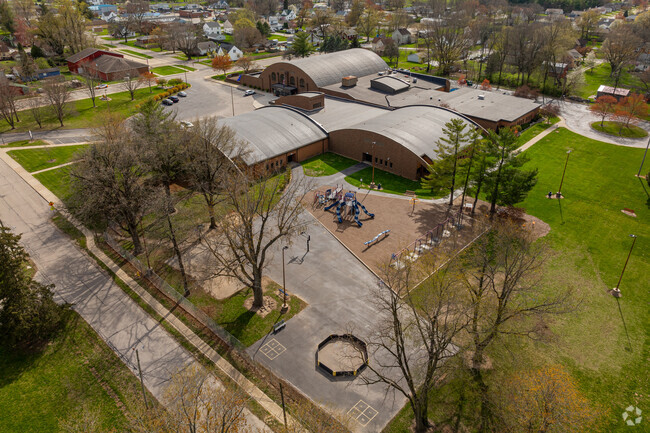 Dayton Elementary School has a large playground area.