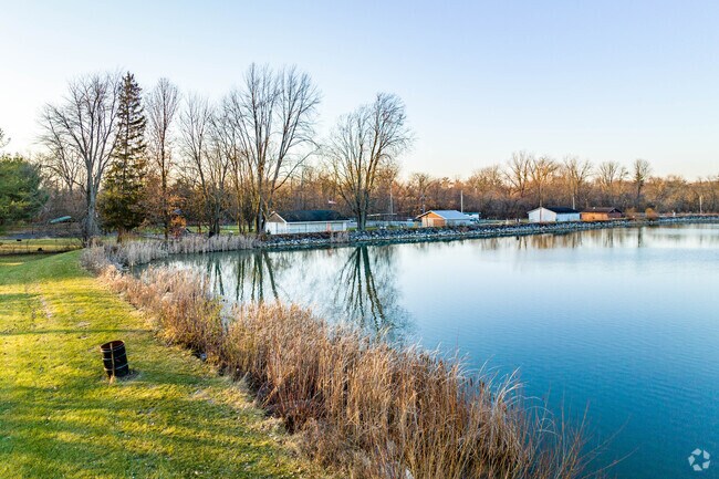 The pond at the Village of Ashley Park is a great place to go fishing.
