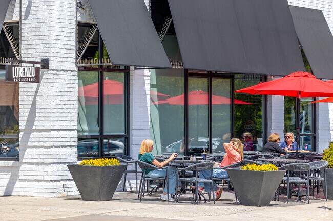 Dine outside at Lorenzo Pizza and Steaks at the Sagemore Promenade in Greentree.