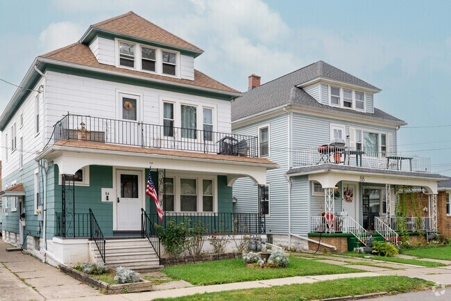 Many homes in Military feature wide porches and second story balconies.