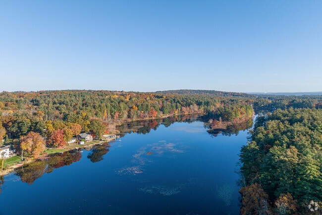 Enjoy the view of the lake at Veteran's Memorial Park, located in the Merrimack neighborhood.