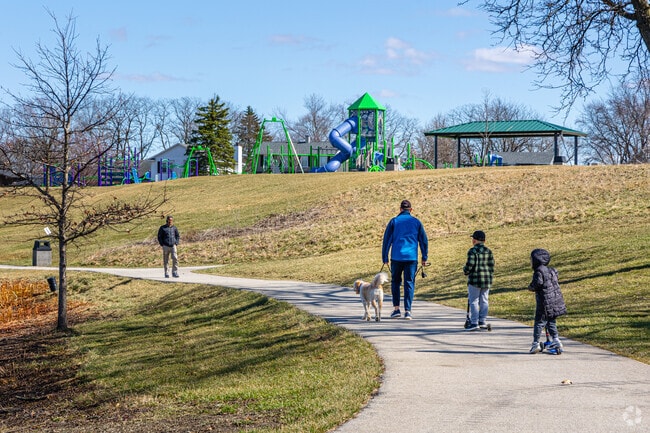 Walk along the lakeside paths in South Ridge Lake Park in Hoffman Estates.