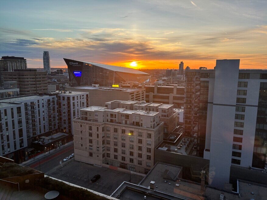 Morning sunrise view from unit