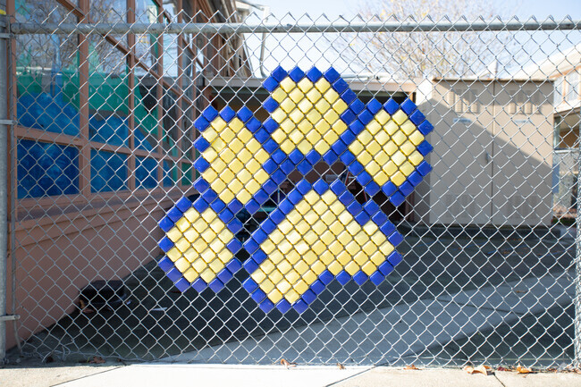 Colonial Acres Elementary School in Hayward has decorations in spades around campus.