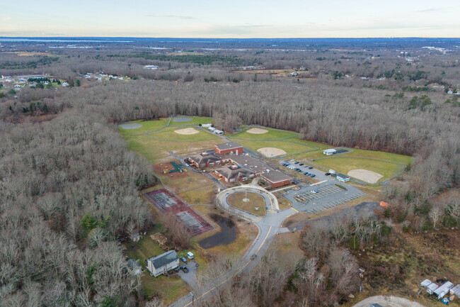 Numerous athletic fields grace the campus of The Mark G. Hoyle Elementary School in Swansea.