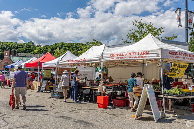 Pick up your weekly groceries at the Belmont Farmers Market.