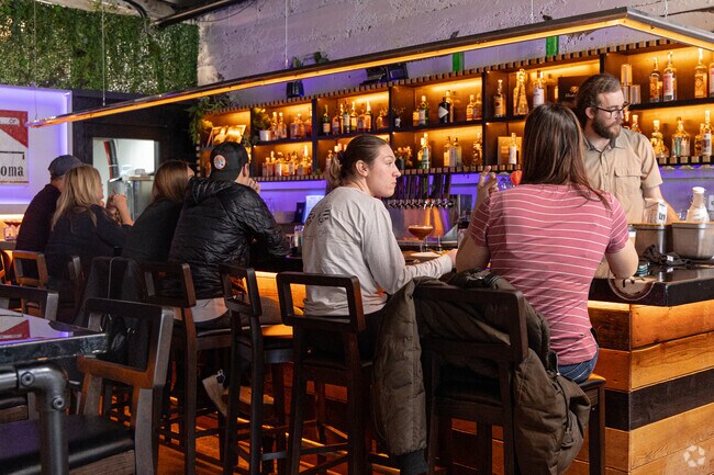 Manuscript in Tacoma is a trendy hang out destination with delicious food and drinks.